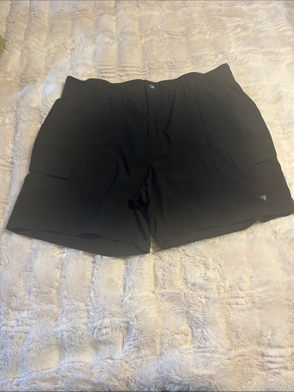Women's Black Athletic Shorts with Pocket Detail